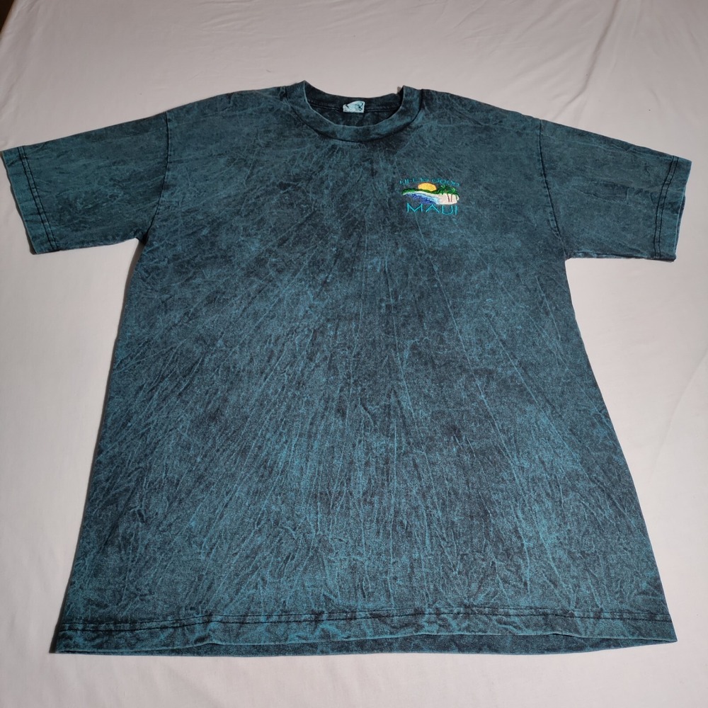 Maui Life is Good Embroidered Alstyle Apparel & Activewear Vintage T Shirt Sz L